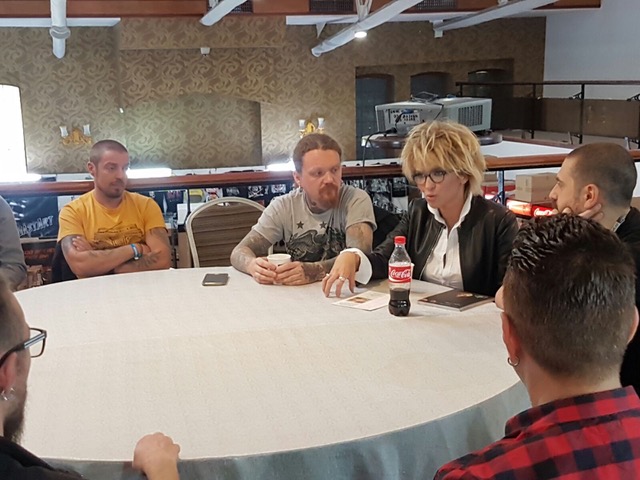 Maria Pauna at Next Level Tattoo press conference